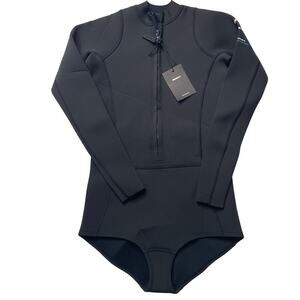 NWT Finisterre Nieuwland Yulex Swimsuit Black Long Sleeve UK 12/ US 8